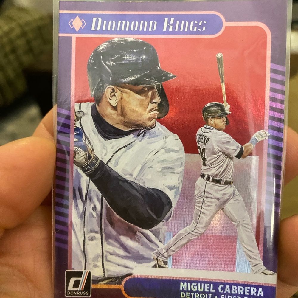 Russ Diamond Kings Baseball Card - Purple and Pink